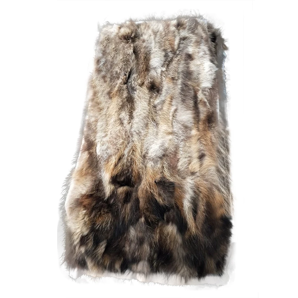 High quality racoon fur pelt patchwork raccoon pelt rug blankets for lining material