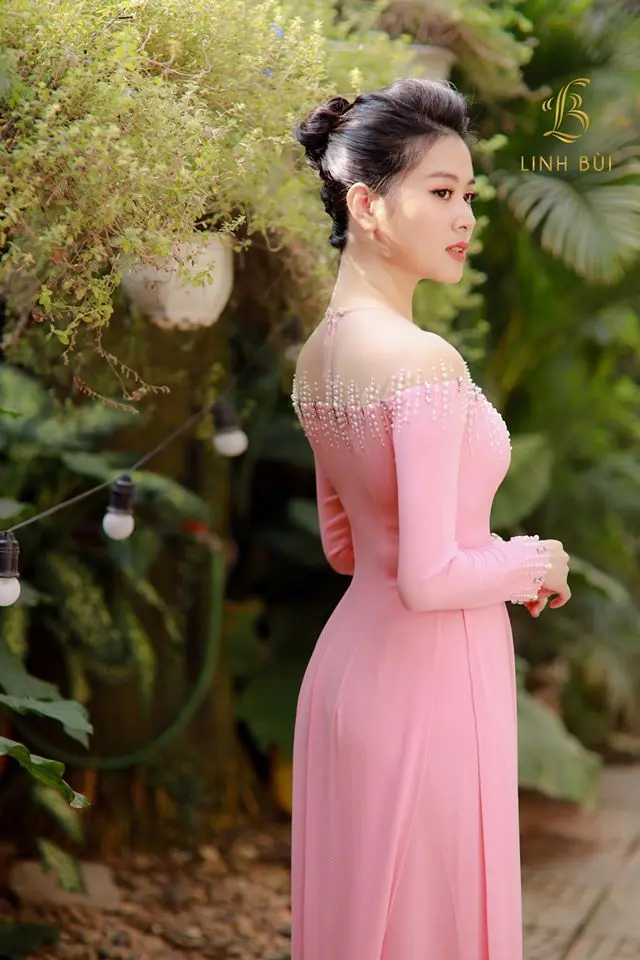 

Pink aodai vietnam clothing cheongsam aodai vietnam dress vietnamese traditionally dress 2 pcs long sleeves cheongsam modern