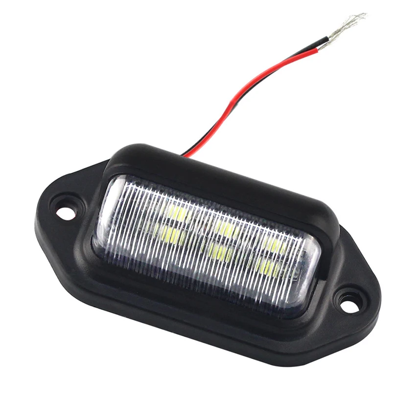 12-24V Super Bright 6 LED Strobe Light with Screws 1.8W White Light Emergency Warning Flash Strobe Lights for Car Truck