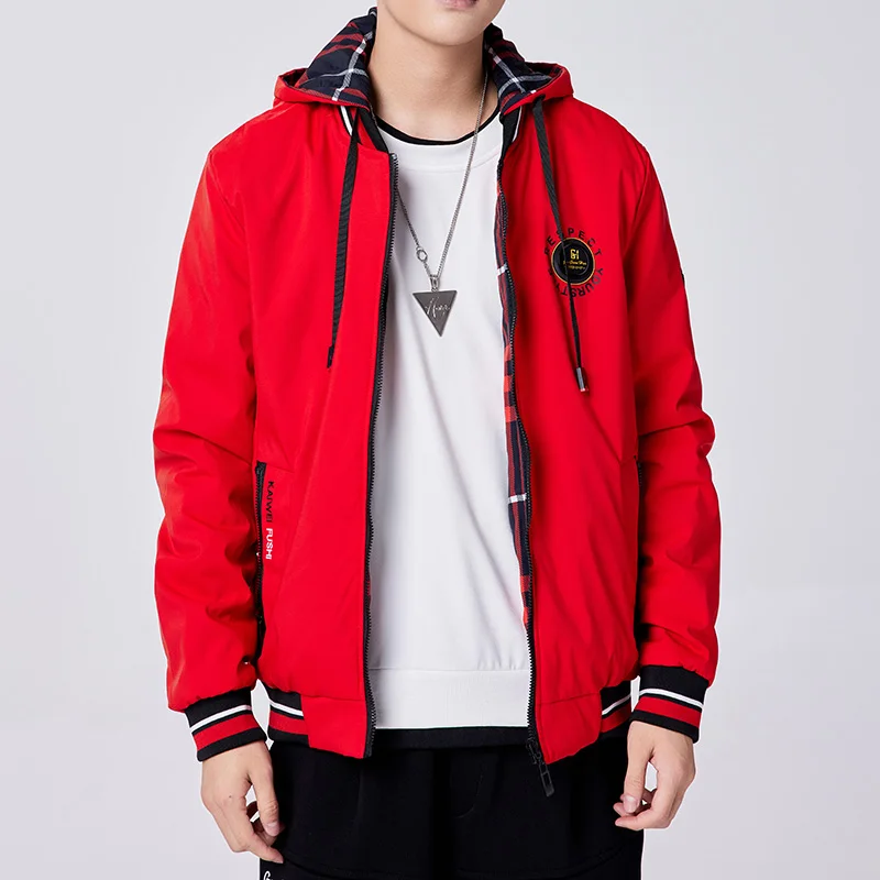 Hooded jacket 2021 men's casual jacket  spring and Autumn New Korean fashion brand