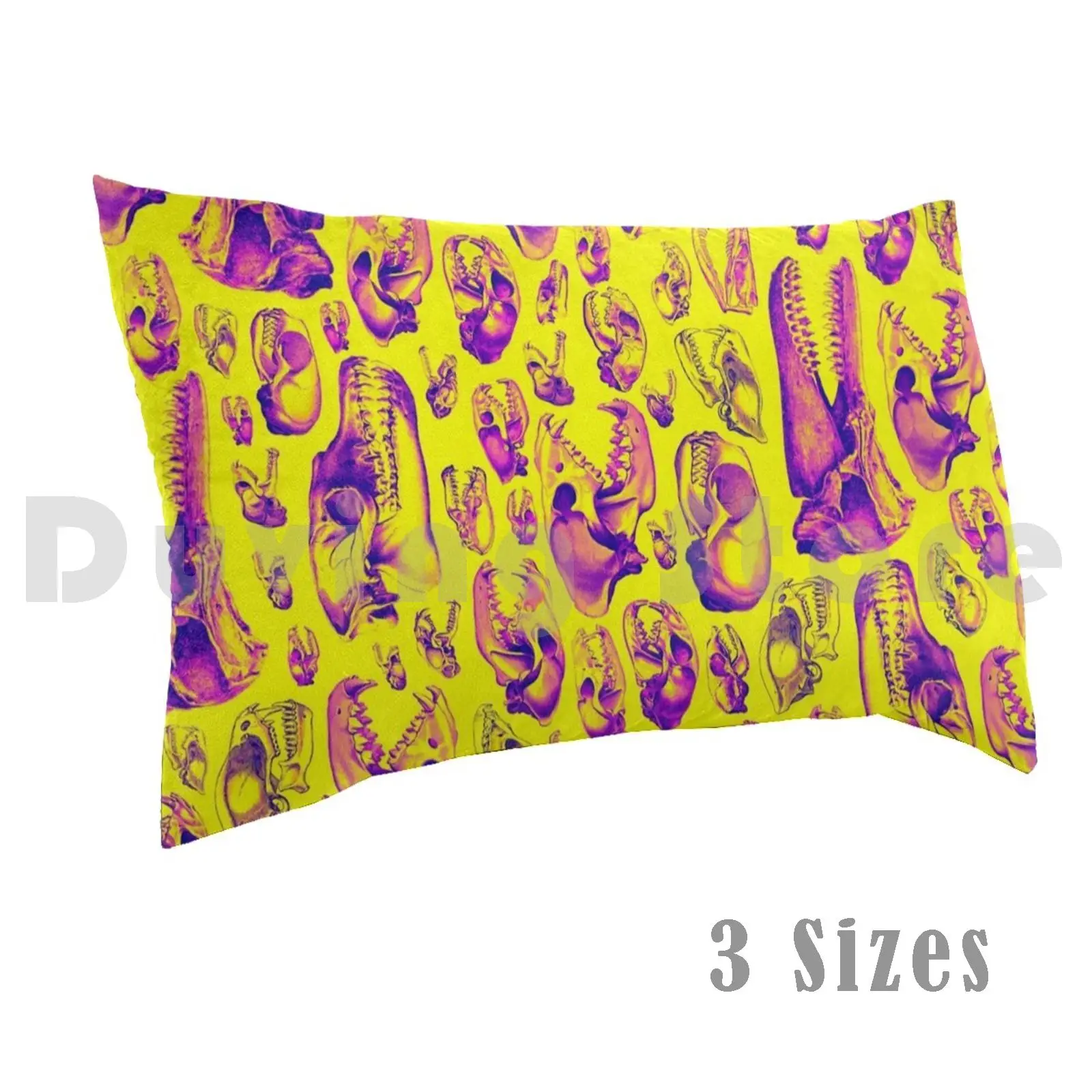 Carnivore Hot Pink & Yellow Pillow Case DIY 50*70 Carnivore Skull Animal Skeleton Meat Eater Cat Lion