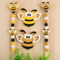 Kovict Cartoon Animal Bee Silicone Bead/Clip/Teether Rodent Baby Teeth Care Chewing Toy DIY Pacifier Chain Accessories BPA-Free