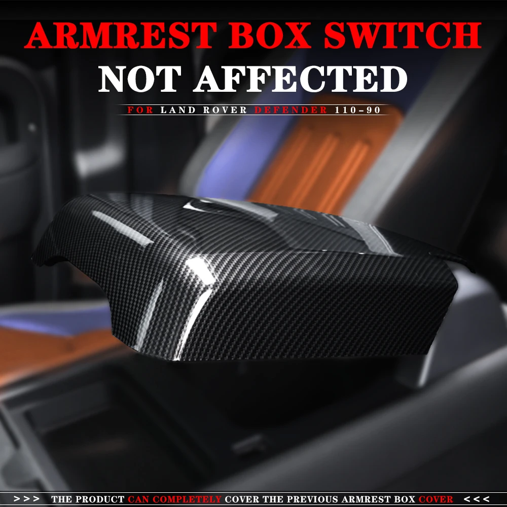

Подлокотник для автомобильного сиденья, центральный чехол для консоли из углеродного волокна для Land Rover Defender 110 2020, Стайлинг автомобиля