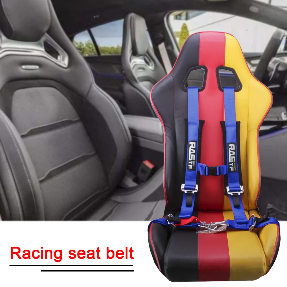 RASTP- 2 Inch 4 Point Universal Latch Link Car Auto Racing Sport Seat Belt Safety Racing Harness RS-BAG036-TP