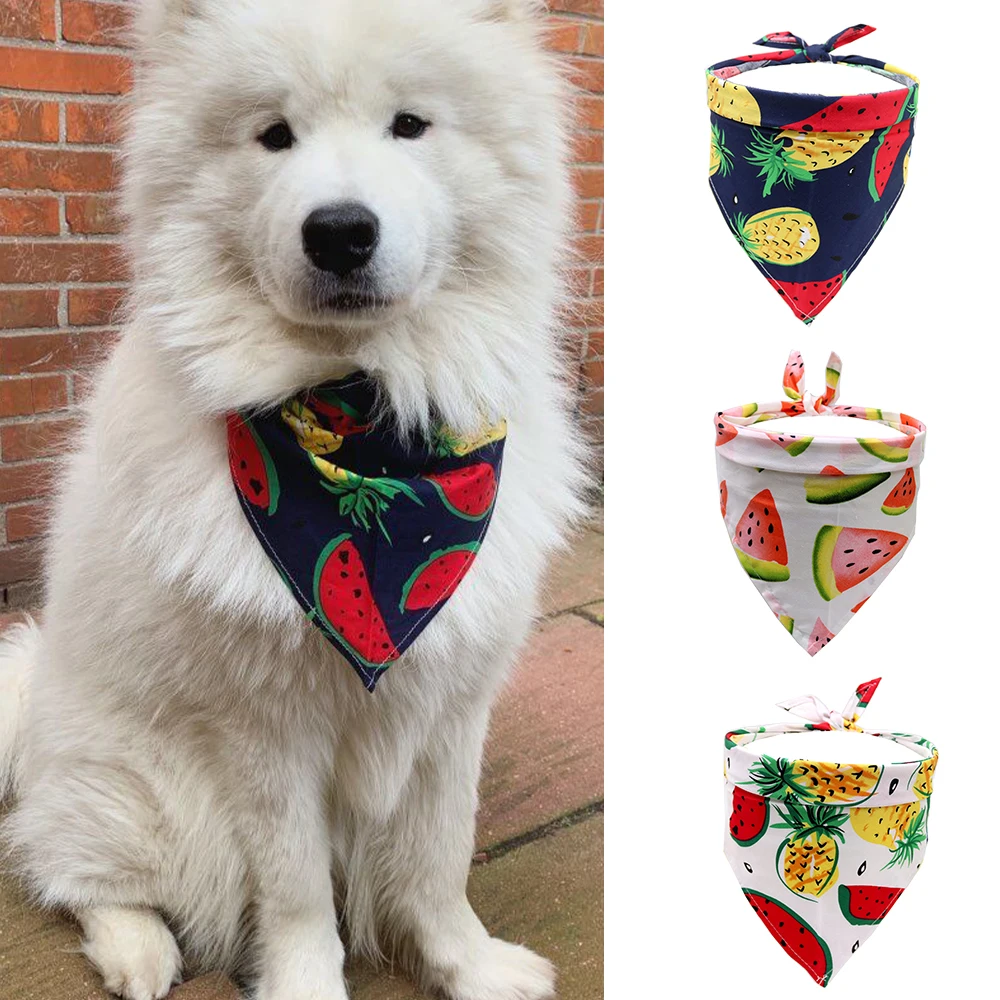 Miflame Lovely Dog Bandana Friut Dog Bibs For Pet Triangle Scarf Dachshund Pomeranian Bandana Cute Pet Bandana Soft Dogs Scarf