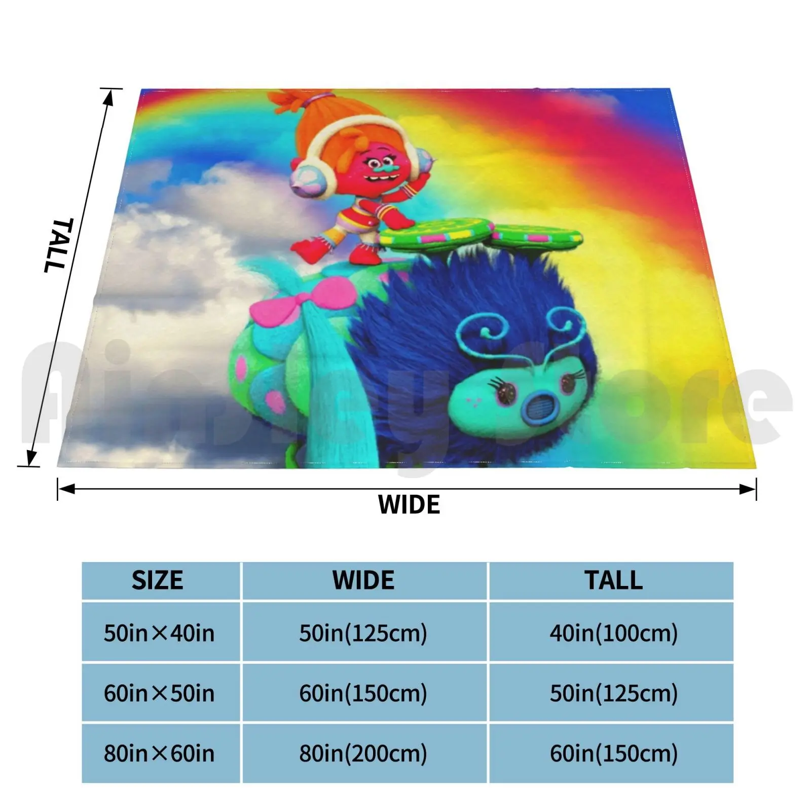 Trolls Dj Suki And Poppy Blanket Fashion Custom Trolls Poppy And Branch Trolls Poppy And Branch As Humans Trolls 2