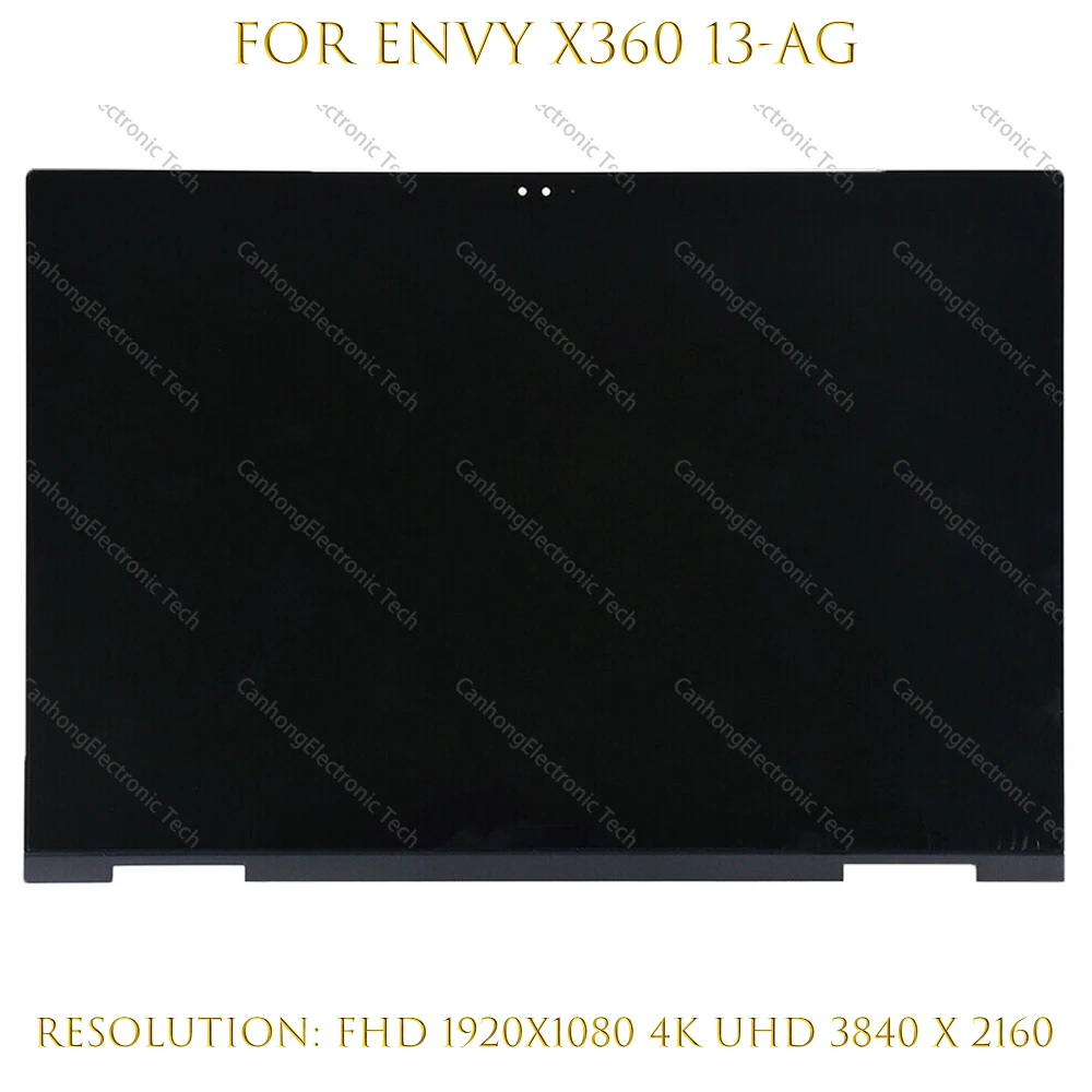 Pantalla LCD de 13,3 pulgadas para HP ENVY X360 13-AG 13-ag0010ur 13-ag0020ur Series, montaje de digitalizador con pantalla táctil de repuesto