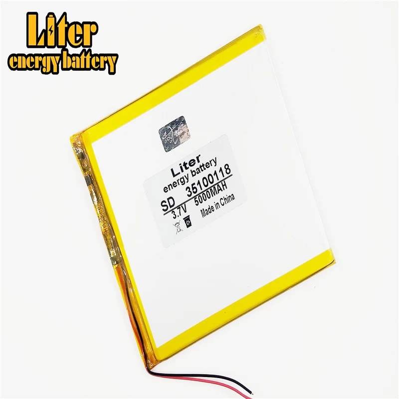 ポリマーリチウム電池 3.7 5000 mah 35100118 のための 7 インチ 8 インチ 9 インチ 10 インチ 12 インチタブレットpc