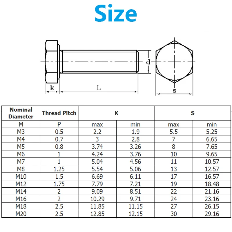 304 Stainless Steel Hex Head Screws Nuts Flat Washers Lock Washers Kits Hexagon Bolts Set M3 M4 M5 M6 M8 M10 M12 M14 M16