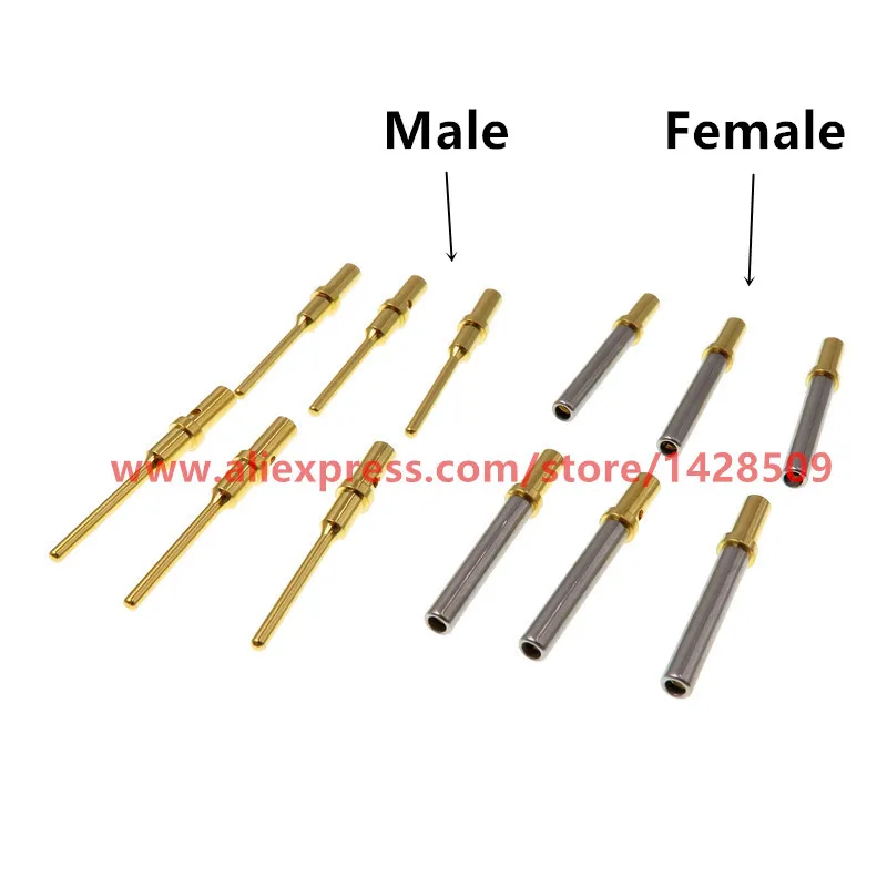 DTM 0460-202-2031 0462-201-2031 Gold Plated  Solid Terminal Size 20 AWG Deutsch Pin Female Male