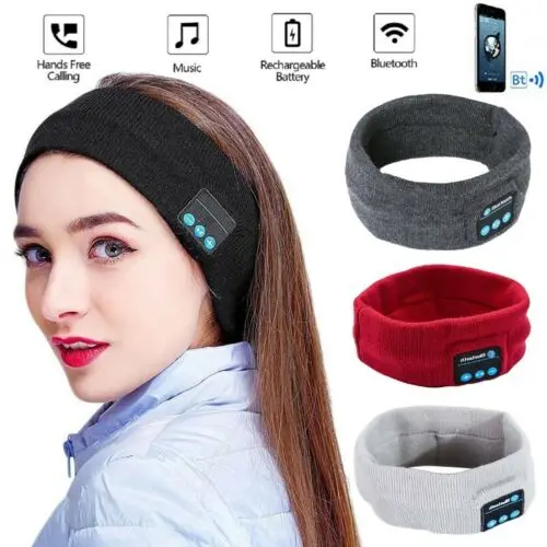 Bluetooth-compatible Music Headband Hat Yoga Running Breathable Knit Headwear Headphone Speaker Headset Bluetooth-compatible Hat