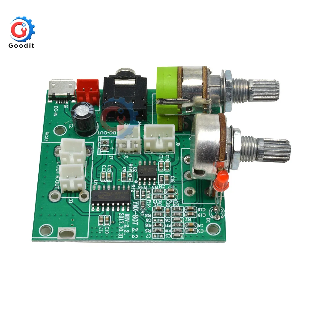 DC 5V 20W 2.1 Dual Channel 3D Surround Digital Stereo Class D Amplifier AMP Board Module For Arduino With Wires