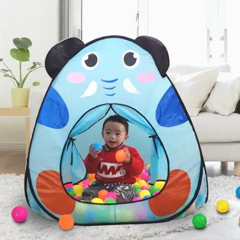 [ Funny] Indoor outdoor camping catoon animal elephant dog House tent Ocean ball pool baby park picnic holiday game play tent