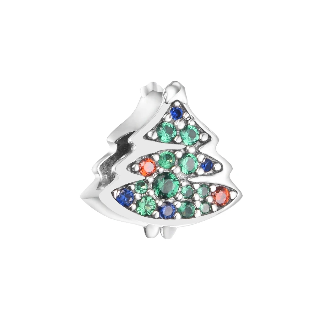 

Christmas Gifts 2021 Winter Christmas Tree Charm Fits 925 Original Silver Bracelets Woman DIY Beads For Jewelry Making