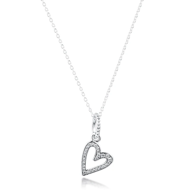 

Jewelry Components Body Aesthetic Friends Sparkling Freehand Heart Fits Charms DIY Chain Fashion Female Necklace