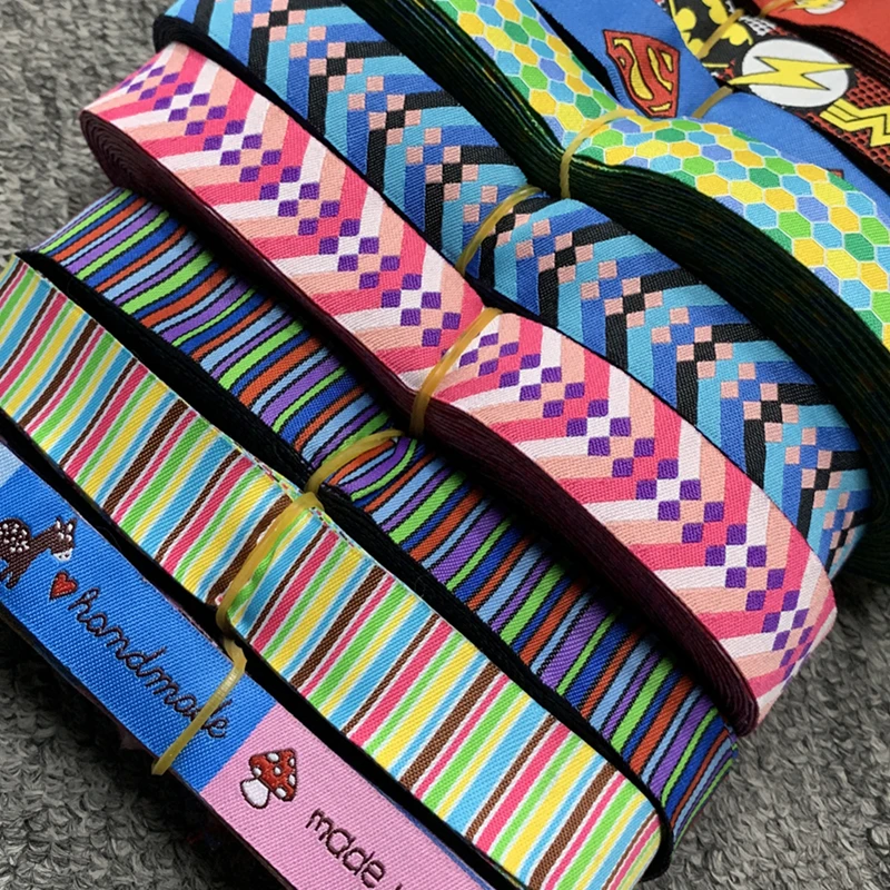 10 YARD 16MM 22MM Geometry Cartoon Jacquard Cartoon Ribbon Lace