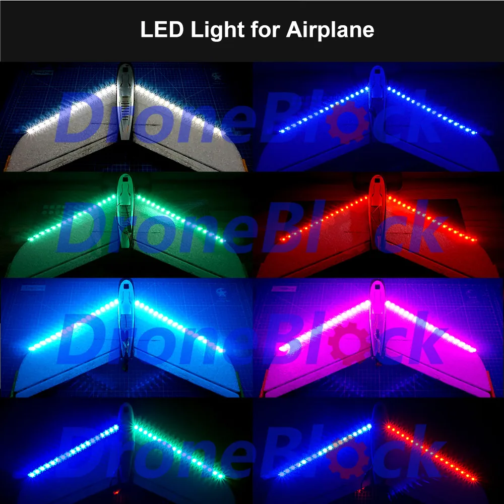 RC LED Light Strips for RC Cars Truck Airplane Boat Drone Fixed Wing Color Changeable