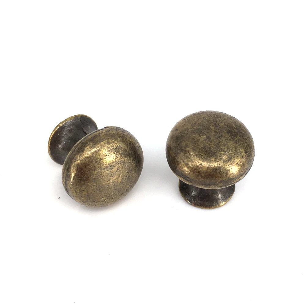10PCS 18mm Antique Brass Furniture Handle Cabinet Knob Jewelry Box Handle Knob Small Drawer Pull Vintage Wooden box Knobs