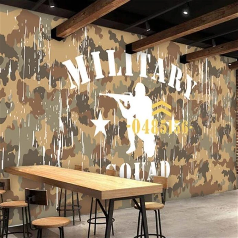 

wellyu Customized large murals fashion home improvement HD wide camouflage military theme background wall wallpaper