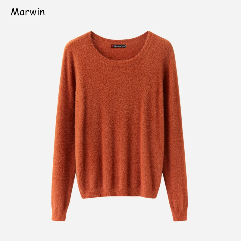 Marwin 2020 New Coming O-Neck Thick High Street Style Solid Sweaters Warm Soft Female High Quality Winter Sweaters