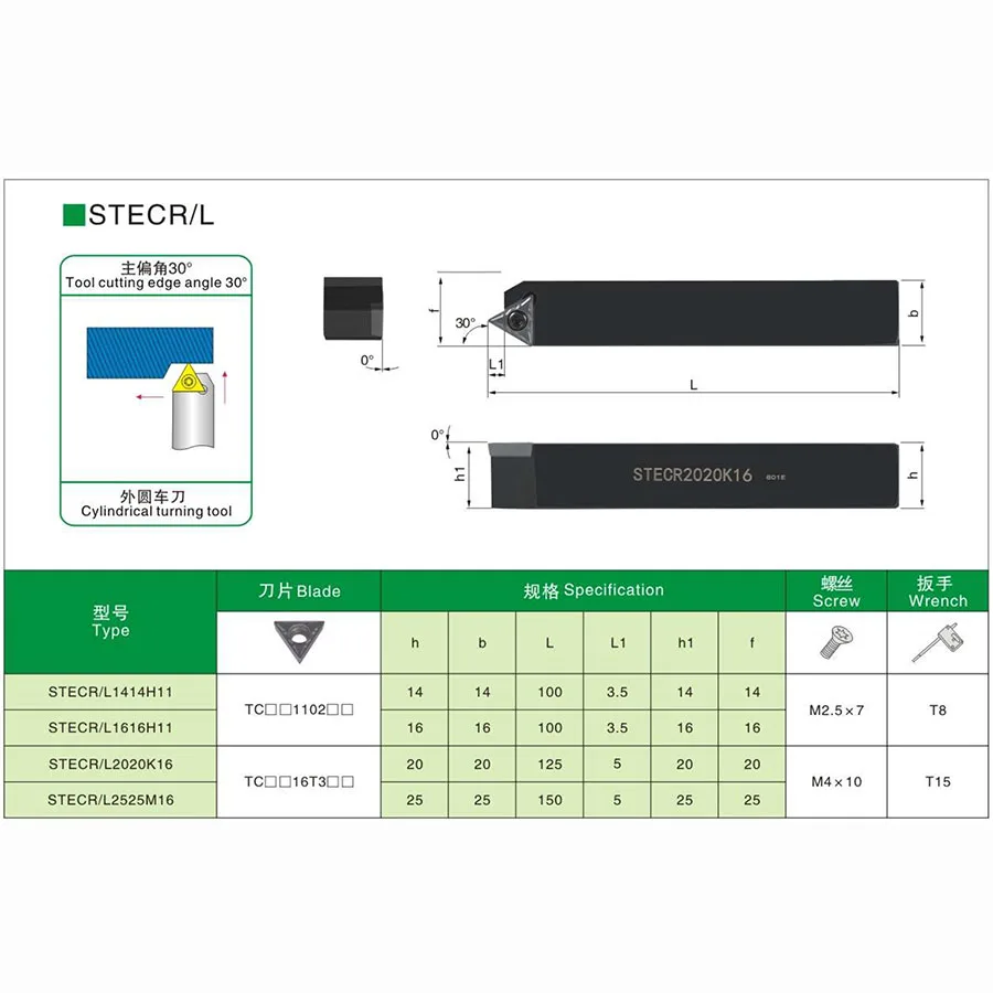 Insert External barra di alesatura portautensili per tornitura esterna 16 16mm 20mm 25mm inserto TCMT per tornio CNC