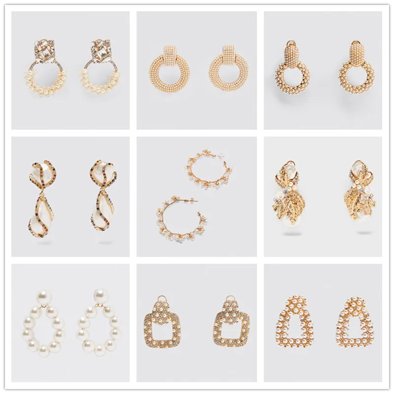 JURAN New Elegant Imitation Pearls Earrings for Women Fashion Wedding Party Gifts Drop Earrings Accessories Jewelry Wholesale