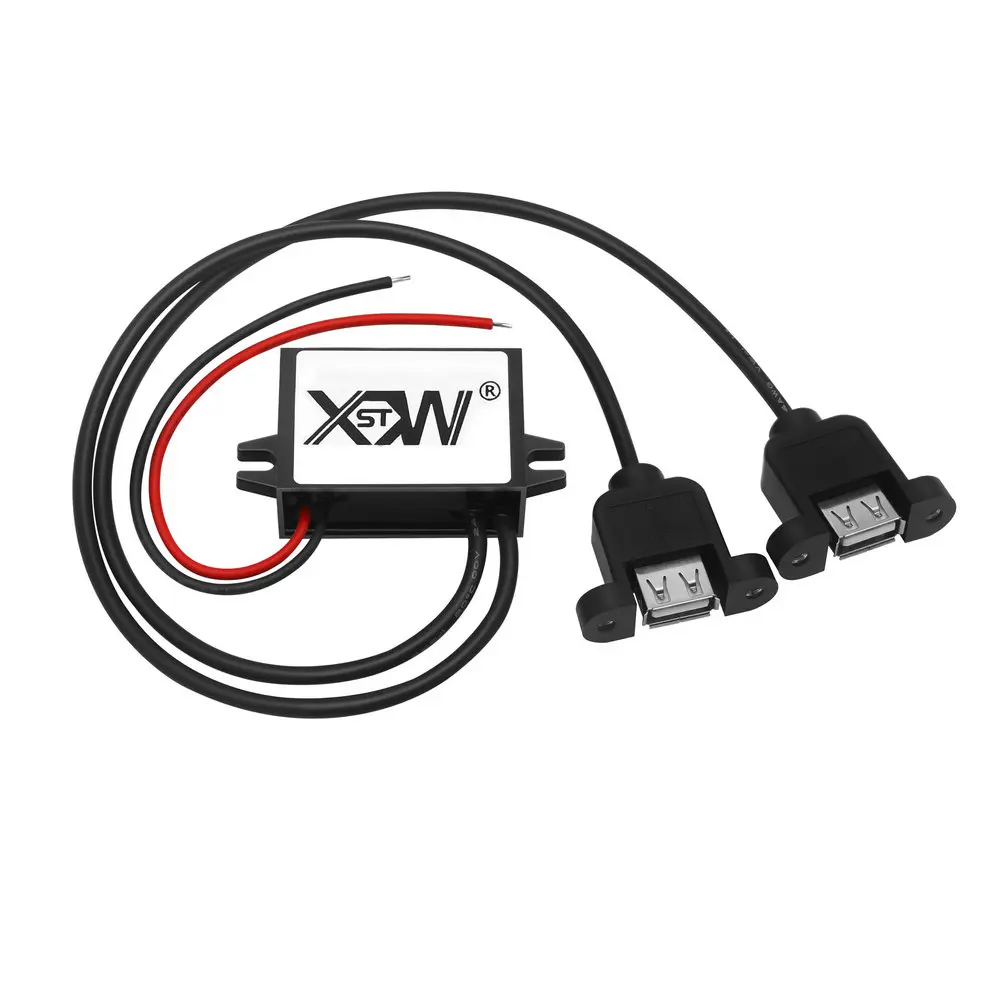 XWST DC DC 12V 24V 36V 48V 60V 72V 80V to 5V Output 8-85V to 5Volts Step Down USB Converter With Car Charger Power Supply