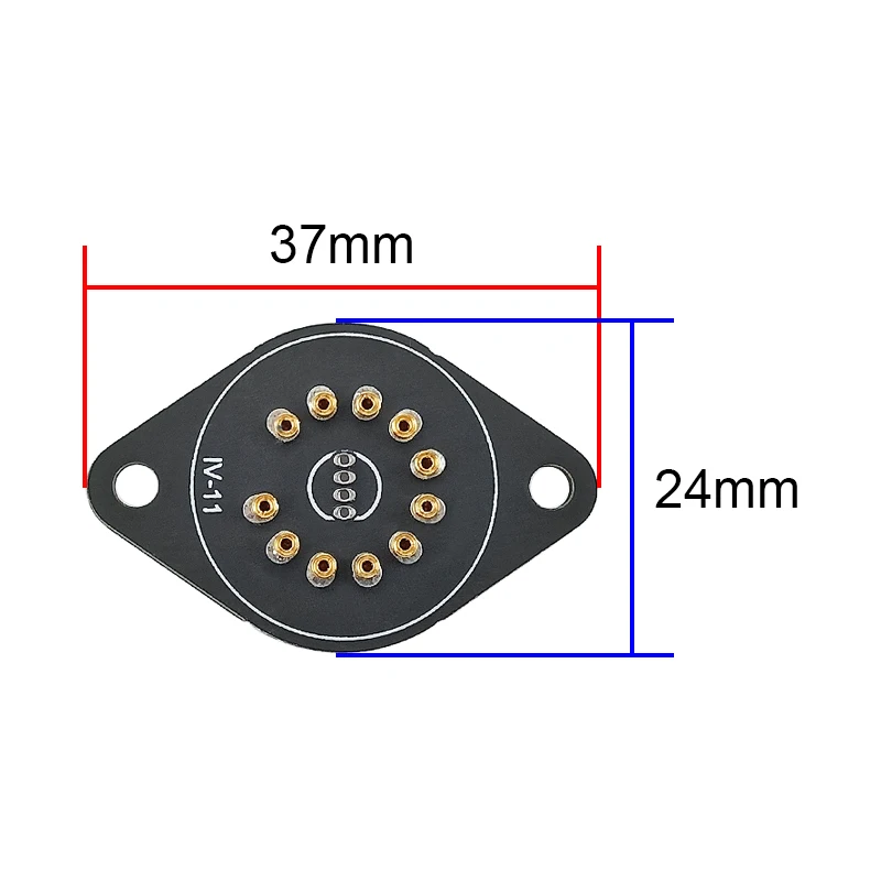 GHXAMP IV-11 Fluorescent Tube Socket Vacuum Valve Base Nixie Tube Clock Footing Foundation 1PC