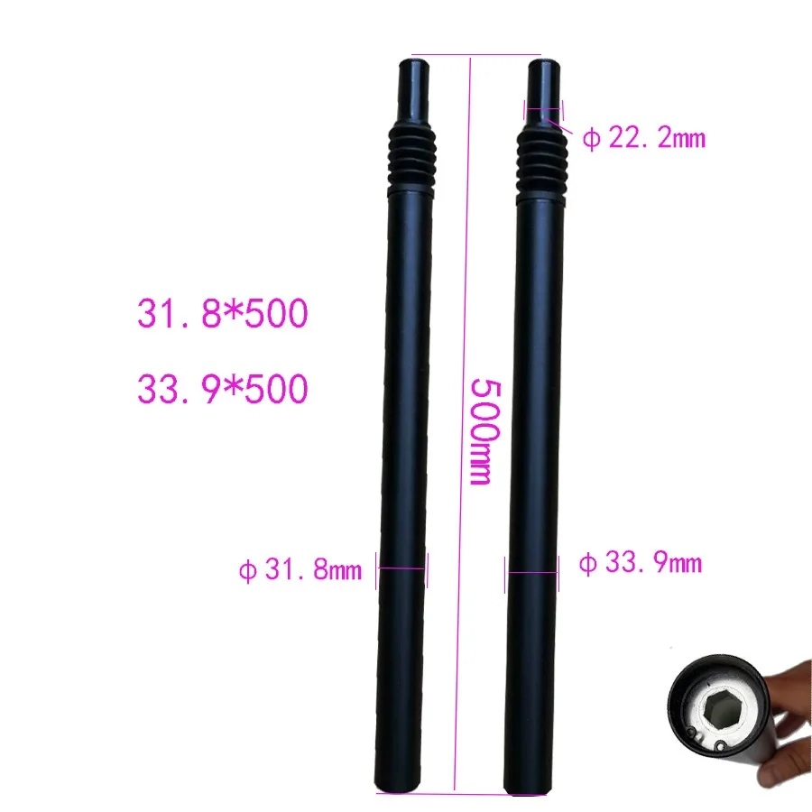 E-Bike Shock Absorber Seatpost 31.8mm 33.9mm 34mm City Folding Electric Bicycle Damping Seat Post 500mm 600mm Saddle Tube 22.2mm