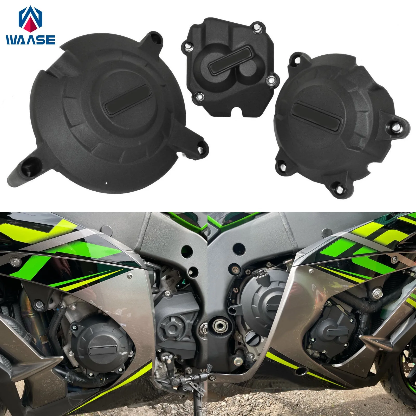 

Motorcycle GBR Engine Guard Stator Clutch Pulse Cover Slider Protector Set For KAWASAKI Ninja ZX10R ZX-10R 2011-2015 2016-2021