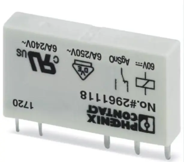 

10 pcs REL-MR-60DC/21 2961118 1NO+1NC | 60VDC | With no light | 6A Plug-in miniature power relay