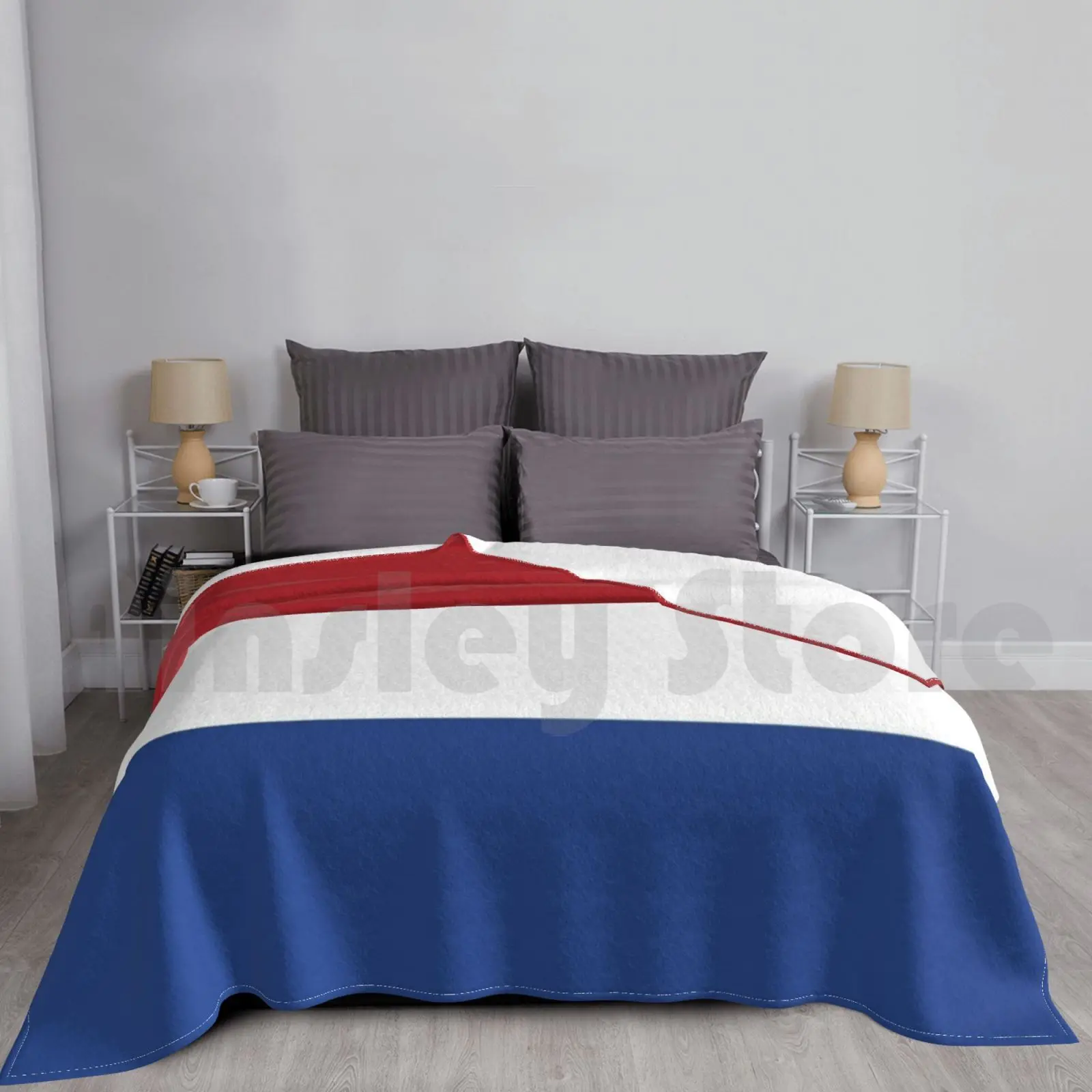 Dutch Flag Blanket Super Soft Warm Light Thin Netherlands Flag Holland Netherlands Flag Country Europe Blue Red