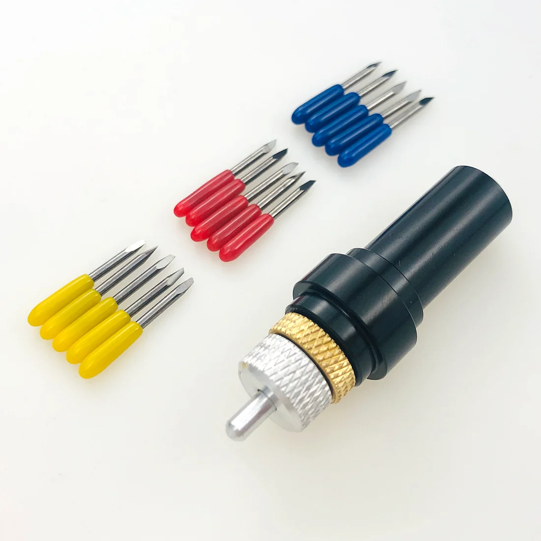 15pcs 30/45/60 Degree Plotter Blade Vinyl Cutter Replaceable Knife +1pc Summa Blade Holder Cutting Milling Engraving Hand Tool