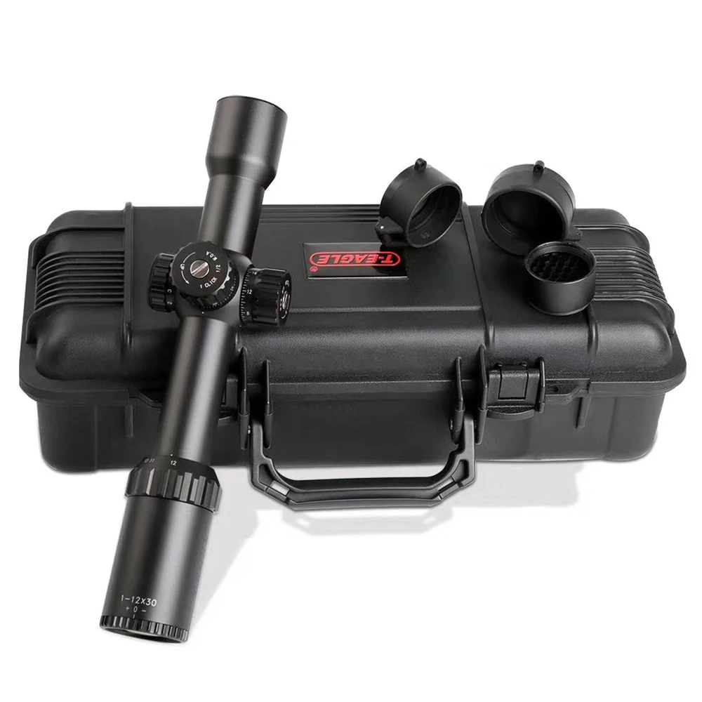 Imagem -06 - T-eagle Senhor Seriestactical Rifle Scope Caça Arma Mira Riflescope Spotting Óptica Colimador Vermelho Luz Verde Luneta t Eagle