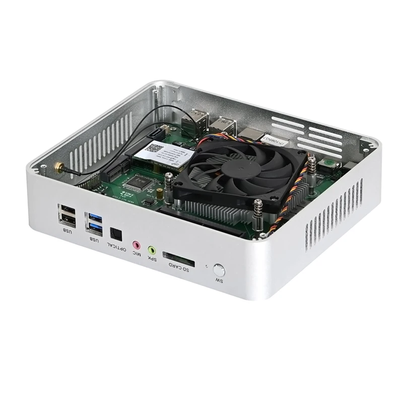 Kingdel 10th Gen Mini PC Game Thủ Intel Core I7 1065G7 I5 1035G4 2xHDMI2.0 2XLAN SD Quang 8 * USB Văn Phòng Máy Tính Windows10