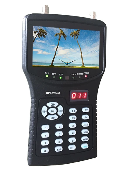 [Genuine] KPT-255G+ plus kpt-255G Plus satellite finder test cctv camera lcd backlight button 4.3 inch DVB-S/S2 signal test