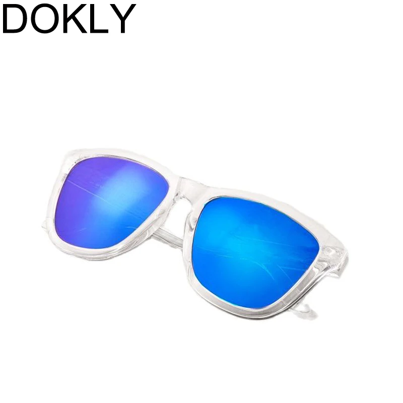 New DOKLY Clear Frame Green blue Lens Women Sunglasses Polarized Oculos Sun Glasses Gafas De Sol Fashion Sunglasses