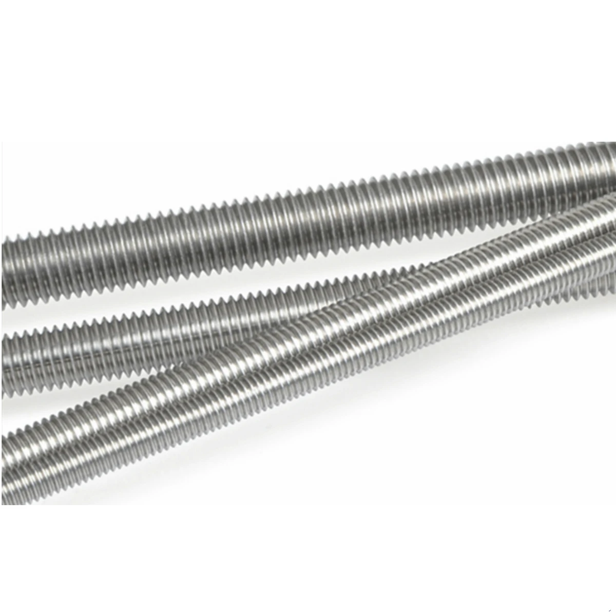 M3 M4 M5 M6 M8 M10 M12 M14 M16 M20 Threaded Rod Full-Thread Bar DIN975 304 Stainless Steel Fasteners Silver  Length 250mm