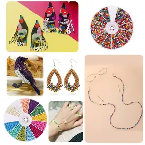 طقم حبة زجاجية لصنع المجوهرات ، السحر ، سوار ، قلادة ، أقراط ، حرف DIY ، الحرف اليدوية ، 12 شبكة ، 2000 قطعة / الكثير أفضل 8 طقم حبة مبيعا للمجوهرات - No2