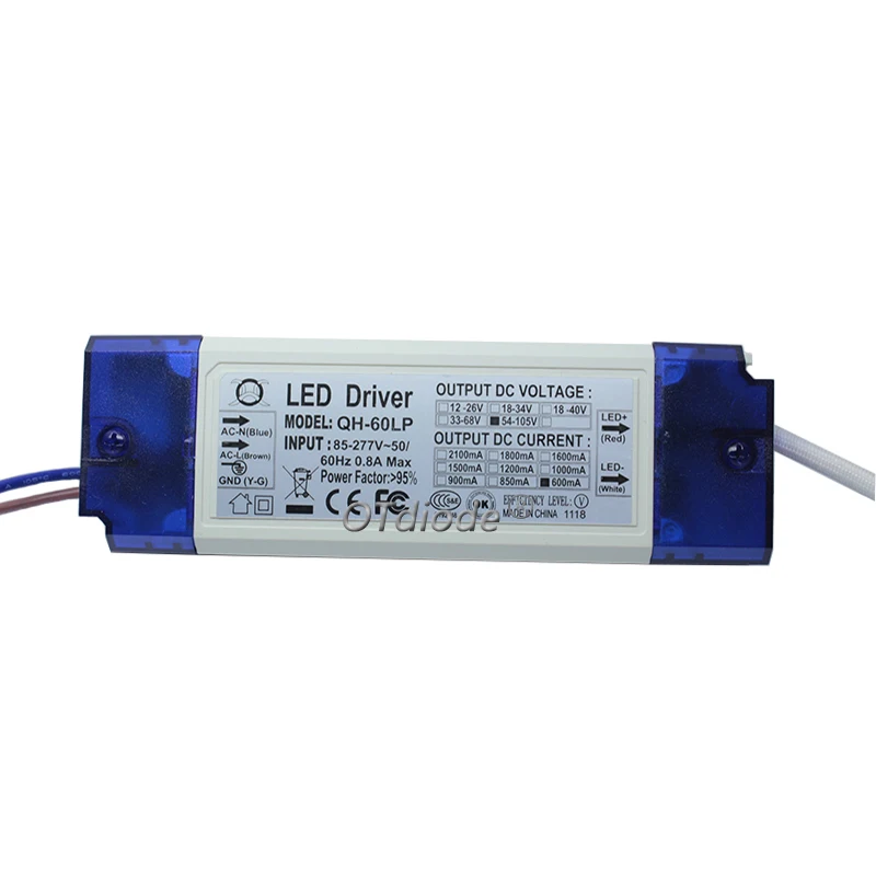 High PF Constant Current LED Driver 600mA 3W 10W 20W 30W 40W 50W 60W1-2x3w 6-10x3w 10-18x3w 18-30x3W Lamp Lighting Transformers