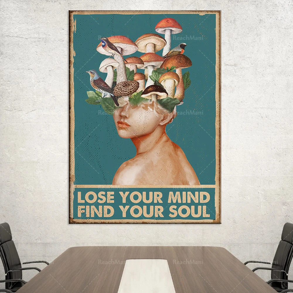 Mushroom hunter loses his mind, looking for soul hunting mushroom poster, mycology, mycologist, life decoration poster