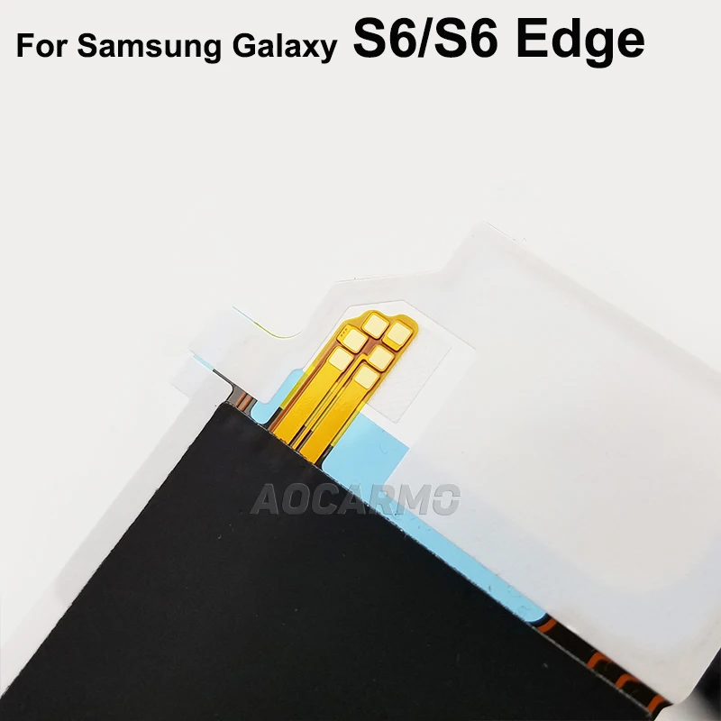 Aocarmo لسامسونج غالاكسي S6 حافة شاحن استقبال MFC اللاسلكية شحن التعريفي لفائف NFC وحدة الكابلات المرنة