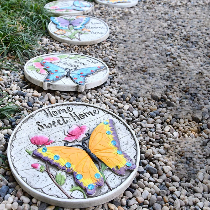 Outdoor Welcome Stepping Stones Creative Foot Pedal Paving Ornaments for Garden Courtyard Lawn Layout Decoration TB