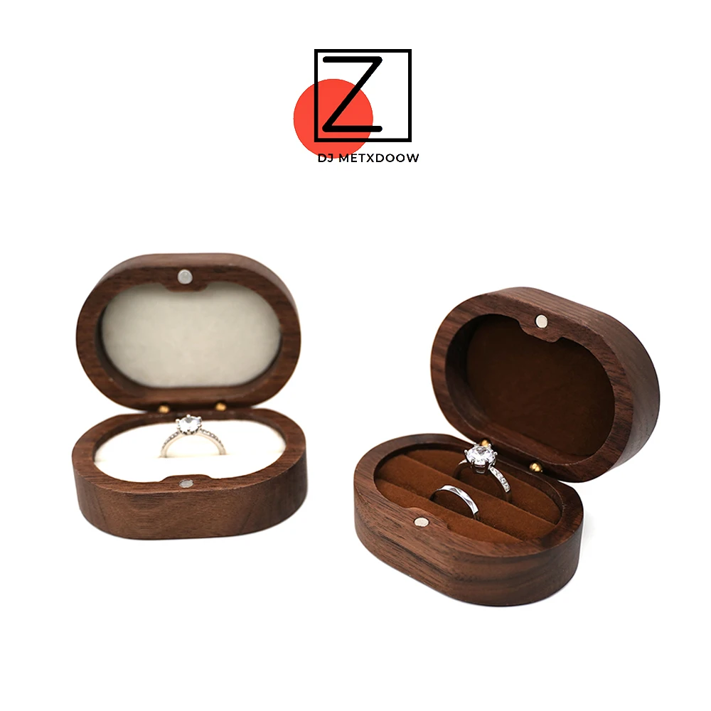 Wood ring box package Gift design Jewelry stand Earrings pandora box for a packing cajas organizador Storage display Pillow