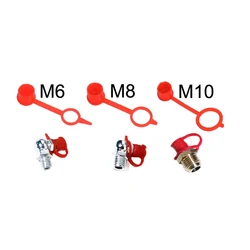 30個50個M6 M8 M10ポリエチレンプラスチックグリースフィッティングダストキャップ防塵用グリースガン注入用の管継手