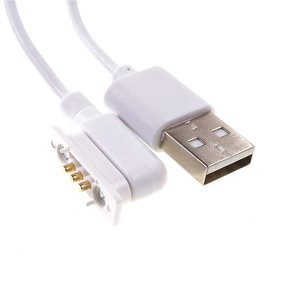 Магнитный USB-кабель PogoPin, 1 шт., 3 контакта, 1 м