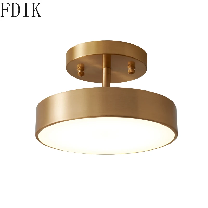 

Modern Luxury Ceiling Light Copper Led Plafondlamp for Aisle Corridor Living Room Entrance Porch Wall Mounted Lighting Fixtures