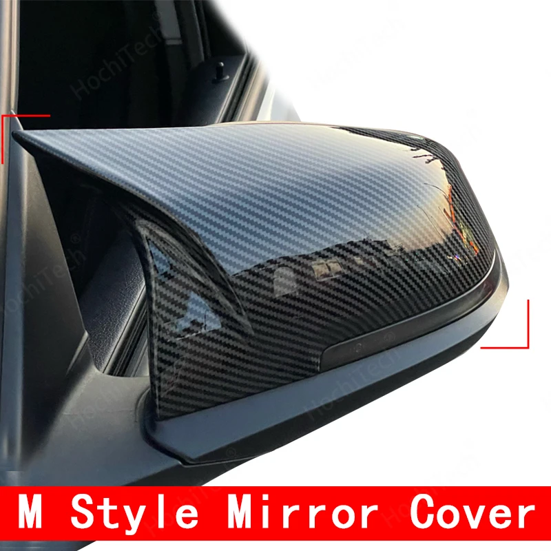 2 pieces Rearview Mirror Cover Cap Carbon Black for BMW Series 1 2 3 4 X M 220i 328i 420i F20 F21 F22 F23 F30 F32 F33 F36 X1