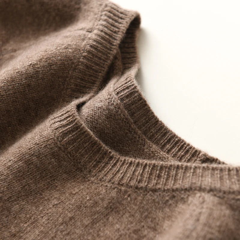 New Autumn Winter Cashmere Sweater Women round neck Pullover Loose Sweater Large Size Knitted 100%Wool O-Neck sweater For Female