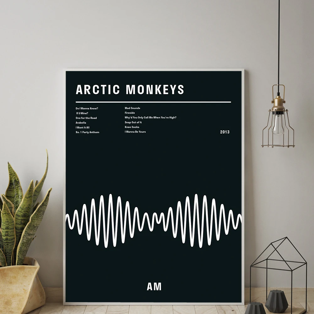 

Posters and Prints Black Arctic Monkeys AM album Music Typography Poster Wall Art Pictures Canvas Painting For Room Home Decor